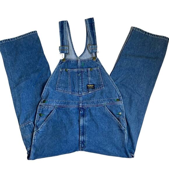 OshKosh B'gosh Other - Oshkosh Mens Sz 38 Vintage Denim Carpenter Bib Overalls Vestback Med Wash
